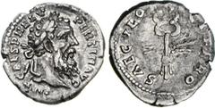 ROMAN IMPERIAL PERTINACE (193) Denario. D/ Testa laureata R/ Caduceo alato. RIC IV, 12 Coh. 54 Tredici 43 Ag g 3,24 Rarissima buon BB buon BB