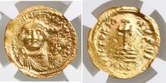 Ancient Coins Byzantine Empire, AV solidus, Heraclius and Heraclius Constantine, 613-641 AD, Constantinople mint, NGC MS, strike 3/5, surface 3/5. DOC 13; MIBE 11. 4.43 grams. d d N N hERACLIUS ET hER