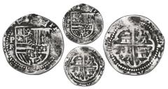 La Plata Silver Cob La Plata, Bolivia, cob 1 real, Philip II, assayer R (Rincon) below mintmark P to left, extremely rare (two known), Sellschopp plate, Stallard "discovery coin." S-LP1; KM-unl; Cal-u