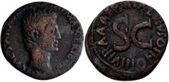 Roman Coins Augustus (27 v.Chr. - 14 n.Chr.): Æ-As, CAESAR AVGVST PONT MAX TRIBVNIC POT / M SALVIVS OTHO III VIR AAA FF - SC, Kampmann 2.100, RIC 431, 27 mm, 10 g, sehr schön. [taxed under margin syst