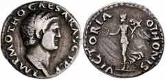 Roman Coins Otho (69 n.Chr.): AR-Denar, 69 n. Chr., IMP M OTHO CAESAR AVG TR P / VICTORIA OTHONIS, Kampmann 18.9, RIC II 16, Cohen 24, 3,37 g, kleine Kratzer, sehr schön+. [taxed under margin system]
