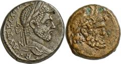 Provinzialrömische Münzen: Levante, Lot 11 Münzen: Syrien 5 Tetradrachmen: 2x Emesa (Macrinus, Prieur 987 und 1018), Ake-Ptolemais (Caracalla, Prieur -, unpubl.?), 2x Laodikeia (Caracalla - Prieur 117
