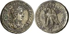 Elagabal (218 - 222): Seleukeia und Piereia, Antiochia: Lot 3 Tetradrachmen, jeweils Kopf r. // Adler. Elagabal mit YΠATOC TO B und Δ-E oben und Stern unten, Philippus Iun. mit YΠA TO B und i.A. ANTIO