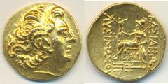 Griechenland: Kleine Goldgußmedaille nach Vorbild eines Stater aus Thrakia, Lysimachus 323-281 v. Chr., 8,28 g, Goldgehalt ungeprüft.