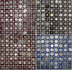 Collections Ancient Coins Antike: Eine auf 14 Schuber verteilten Sammlung von insgesamt 725 antiken Münzen: Griechische Münzen: u. a. Makedonien Gold-Stater, AR-Tetradrachmen, AR-Hemidrachmen, Bronzem