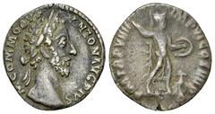 Commodus AR Denarius, Minerva with owl reverse Commodus (177-192). AR Denarius (17-18 mm, 2.60 g), Rome, 183-184. Obv. M COMMODVS ANTON AVG PIVS, Laureate head to right. Rev. TR P VIIII IMP VI COS III