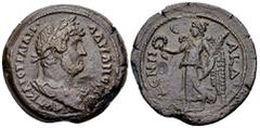 Hadrianus AE Hemidrachm, Alexandria Hadrianus (117-138 AD). AE Hemidrachm (28 mm, 13.83 g), Alexandria, Egypt, dated RY 19 (134/135 AD). Obv. AYT KAIC TRAIAN AΔPIANOC CЄB, Laureate and draped bust to 