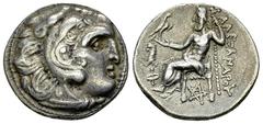 Ancient Coins Alexander III 'the Great' AR Drachm, Kolophon Kings of Macedon. Alexander III 'the Great' (336-323 BC). AR Drachm (18 mm, 4.26 g), Kolophon, struck under Lysimachos, c. 301/0-300/299. Ob