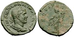 Philippus I Arabs Sestertius, Aequitas reverse Philippus I Arabs (244-249 AD). AE Sestertius (17.55 g, 28-30 mm), Roma (Rome). Obv. IMP M IVL PHILIPPVS AVG, Laureate, draped and cuirassed bust right. 