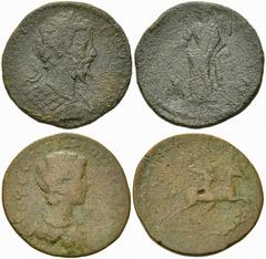 Lot of two Severan coins from Boura, both ex BCD Lot of two Severan Assaria from Boura, Peloponnesos. 1. Septimius Severus (193-211 AD). AE Assarion (21 mm, 4.55 g), Boura, Peloponnesos. Obv. ΛOY CЄΠT