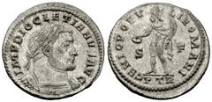 Diocletianus Follis, Treveri (Trier) mint Diocletianus (284-305 AD). AE Follis (28 mm, 9.95 g), Treveri (Trier), c. 303 - 1 May 305 AD. Obv. IMP DIOCLETIANVS AVG, Laureate and cuirassed bust right. Re