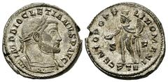 Diocletianus Follis, very heavy specimen Diocletianus (284-305 AD). AE Follis (14.48 [!] g), Trier, c. 303-1 May 305. Obv. IMP DIOCLETIANVS P AVG, Laureate and cuirassed bust right. Rev. GENIO POPVLI 