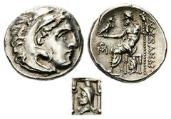 Alexander III AR Drachm, Abydos (?) Kings of Macedon. Alexander III (336-323 BC). AR Drachm (17 mm, 4.25 g), Abydos (?) mint, c. 310-297 BC. Obv. Head of Herakles right, wearing lion skin. Rev. ΑΛΕΞΑΝ