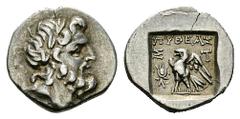 Stratonikeia AR Hemidrachm, c. 150-120 BC Stratonikeia, Caria. AR Hemidrachm (13 mm, 1.28 g), c. 150-120 BC. Obv. Laureate head of Zeus right. Rev. Eagle standing left; to left, crown of Isis; above a