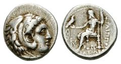 Philippos III AR Hemidrachm Kings of Macdeon. Philip III Arrhidaios (323-317 BC). AR Hemidrachm (13-14 mm, 2.08 g), c. 323-317 BC, "Babylon". Obv. Head of Herakles right, wearing lion's skin. Rev. ΦΙΛ