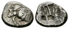 Lycia, AR Stater, c. 520-470 BC Lycia. Uncertain dynast. AR Stater (16-20 mm, 8.89 g), c. 520-470 BC. Obv. Forepart of boar left. Rev. Irregular incuse punch. Falghera 11; SNG Aulock 8460. Toned. Very