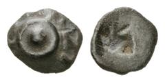 Erythrai AR Hemiobol, c. 525-480 BC Erythrai, Ionia. AR Hemiobol (8 mm, 0.37 g), c. 525-480 BC. Obv. Circle of rays with central dot. Rev. Incuse square. SNG Cop. -; SNG Kayhan -; Klein KM -. Very rar