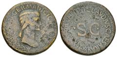 Agrippina Senior AE Sestertius Claudius (41-54 AD). In the name of Agrippina Senior, mother of Gaius. AE Sestertius (36 mm, 26.94 g), circa 50-54. Obv. AGRIPPINA M F GERMANICI CAESARIS Draped bust r.,