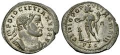 Diocletianus Follis, Lugdunum mint Diocletianus (284-305 AD). AE Follis (29-31 mm, 9.33 g), Lugdunum (Lyons), c. 301-303 AD. Obv. IMP DIOCLETIANVS AVG, Laureate and cuirassed bust right. Rev. GENIO PO