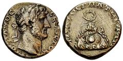 Hadrianus AR Didrachm, Caesarea Hadrianus (117-138 AD). Didrachm (19 mm, 5.59 g), Caesarea, Cappadocia. Obv. AΔPIANOC CEBACTOC, laureate head right. Rev. YΠATOC TO Γ ΠATHP ΠAT, Mount Argaeus surmounte