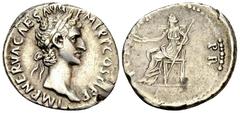 Nerva AR Denarius, Fortuna reverse Nerva (96-98 AD). AR Denarius (17-19 mm, 3.19 g), Roma (Rome), 96 AD. Obv. IMP NERVA CAES AVG P M TR P COS II P P, laureate head right. Rev. FORTVNA P R, Fortuna sea