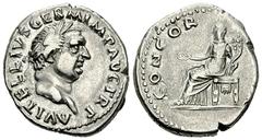 Vitellius AR Denarius, Concordia reverse Vitellius (69 AD). AR Denarius (19 mm, 3..41 g), Roma (Rome). Obv. A VITELLIVS GERMAN IMP TR P, laureate bust right. Rev. CONCORDIA P R, Concordia seated left 