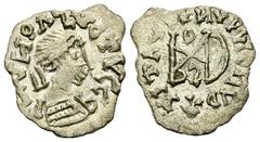 Gepids, AR 1/4 Siliqua Gepids. AR 1/4 Siliqua (15 mm, 0.45 g). Obv. ..., bust right. Rev. ..., monogram of Theoderic. Demo 69 ff. Rare. Extremely fine.
