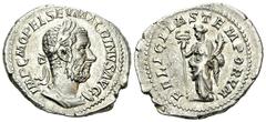 Macrinus AR Denarius, Felicitas reverse Macrinus (217-218 AD). AR Denarius (21 mm, 3.30 g), Roma (Rome). Obv. IMP C M OPEL SEV MACRINVS AVG, laureate and cuirassed bust right. Rev. FELICITAS TEMPORVM,