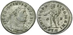 Diocletianus Follis, Treveri (Trier) mint Diocletianus (284-305 AD). AE Follis (27 mm, 8.80 g), Treveri (Trier), c. 303 - 1 May 305 AD. Obv. IMP DIOCLETIANVS AVG, Laureate and cuirassed bust right. Re