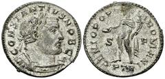 Constantius I Follis, Treveri mint Constantius I Chlorus as Caesar (293-305 AD). AE Follis (27 mm, 9.69 g), Treveri (Trier) mint, c. 303-305 AD. Obv. CONSTANTIVS NOB C, Laureate, draped and cuirassed 