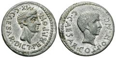Becker imitating Octavianus with C. Iulius Caesar Carl Wilhelm Becker (1772-1830). Imitating Octavianus with C. Iulius Caesar (+ 44). Tin "aureus" (19 mm, 4.20 g). Obv. C CAESAR COS PONT AVG, Bare hea