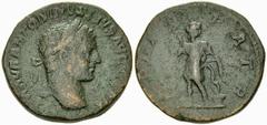 Caracalla Assarion, Artemis reverse, Patrae Caracalla (197-217 AD). AE Assarion (19 mm, 4.72 g), Patrae, Peloponnesos. 214-215 AD. Obv. M AVR ANTONINVS PIVS AVG GERM, laureate head right. Rev. COL A A