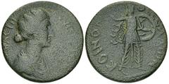 Koinon of Thessaly, Faustina II AE Tetrassarion, very rare Thessaly, Koinon of Thessaly. Marcus Aurelius (161-180 AD) for Faustina Junior Augusta (AD 147-175). Æ Tetrassarion (31 mm, 20.46 g). Obv. ΦA