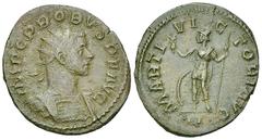 Probus AE Antoninianus, Lugdunum Probus (276-282 AD). AE Antoninianus (21-24 mm, 2.98 g), Lugdunum. Obv. IMP C PROBVS P F AVG, Radiate and cuirassed bust right. Rev. MARTI VICTORI AVG, Mars standing l