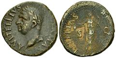 Vitellius AE As, Tarraco Vitellius (69 AD). AE As (27 mm, 11.52 g), Tarraco (?), January - June 69. Obv. A VITELLIVS IMP GERMAN, laureate bust left, globe at point of bust Rev. LIBERTAS RESTITVTA / S 