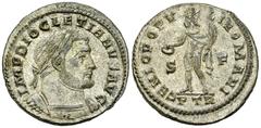 Diocletianus Follis, Treveri (Trier) mint Diocletianus (284-305 AD). AE Follis (28 mm, 9.95 g), Treveri (Trier), c. 303 - 1 May 305 AD. Obv. IMP DIOCLETIANVS AVG, Laureate and cuirassed bust right. Re