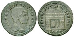 Divus Romulus AE Follis, RIC VI Ostia 34 Maxentius (306-312 AD) for Divus Romulus. AE Follis (25 mm, 6.95 g), Ostia, 309-312 AD. Obv. DIVO ROMVLO N V BIS CONS, bare head right. Rev. AETERNAE MEMORIAE,