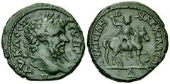 Septimius Severus AE Tetrassarion, Anchialos Septimius Severus (193-217 AD). AE Tetrassarion (30 mm, 15.03 g), Anchialos, Thrace. Obv. AV K Λ CЄΠ CЄVHPOC, laureate, draped, and cuirassed bust right, s