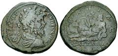 Septimius Severus AE Tetrassarion, Pautalia Septimius Severus (193-211 AD). AE Tetrassarion (17.01 g), Pautalia, Thrace. Obv. AV KA CЄΠTI CЄVHPOC ΠЄP, laureate, draped and cuirassed bust to right, see