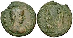 Philippus I AE35, Diocaesarea Philippus I Arabs (244-249 AD). AE35 (18.25 g), Diocaesarea, Cilicia. Obv. AYT K M IOYΛIOC ΦIΛIΠΠOC CEB, Radiate, draped and cuirassed bust right. Rev. ...ΔIOKECAPEΩN M..