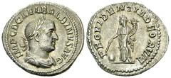 Balbinus AR Denarius Balbinus (238 AD). AR Denarius (21 mm, 3.44 g), Roma (Rome). Obv. IMP C D CAEL BALBINVS AVG, laureate, draped and cuirassed bust to right.Rev. PROVIDENTIA DEORVM, Providentia stan