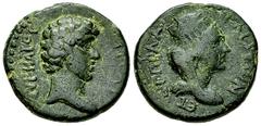 Marcus Aurelius AE21, Flaviopolis Marcus Aurelius , as Caesar (139-161 AD). AE21 (7.31 g), Flaviopolis, Cilicia. Obv. AΥΡHΛIOΣ KAIΣAΡ, bare head to right. Rev. ΦΛAΥIOΠOΛEITΩN ETO ΓΠ, Turreted and drap
