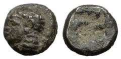 Ionia, uncertain mint, AR Tetartemorion, c. 6th-5th Century BC Ionia , uncertain mint. AR Tetartemorion (5 mm, 0.25 g), c. 6th-5th Century BC. Obv. Archaic female head left. Rev. Quadripartite incuse.