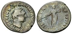 Vitellius AR Denarius, Libertas reverse Vitellius (69 AD). AR Denarius (17-19 mm, 2.70 g), Rome. Obv. A VITELLIVS GERM IMP AVG TR P, Laureate head right. Rev. LIBERTAS RESTITVTA, Libertas standing fac