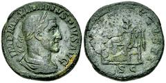 Maximinus I Thrax AE Sestertius, Salus reverse Maximinus I Thrax (235-238 AD). AE Sestertius (30 mm, 24.28 g). Rome, AD 235-236. Obv. IMP MAXIMINVS PIVS AVG, laureate, draped and cuirassed bust right.
