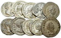 Lot of 10 Roman Imperial AR coins Lot of nine (9) Roman Imperial AR Denarii and one (1) AR Antoninianus.Includes Faustina, Septimius Severus, Iulia Domna, Caracalla (2), Iulia Maesa, Elagabal (2), Sev