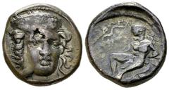 Kroton AR Didrachm, c. 322 BC, ex Sternberg FPL Kroton, Bruttium. AR Didrachm (19-20 mm, 7.38 g), c. 322 BC. Obv. Head of Hera Lakinia facing slightly right, wearing stephane decorated with central pa