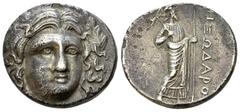 Pixodaros AR Didrachm Satraps of Caria. Pixodaros (c. 341/0-336/5 BC). AR Didrachm (17-19 mm, 6.68 g). Obv. Head of Apollo facing slightly right, wearing laurel wreath, drapery around neck. Rev. Zeus 