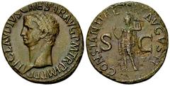 Claudius AE As, Constantia reverse Claudius (41-54 AD). AE As (28-29 mm, 10.25 g), Rome, 50-54 AD. Obv. TI CLAVDIVS CAESAR AVG P M TR P IMP P P, bare head left. Rev. CONSTANTIAE AVGVSTI / S - C, Const