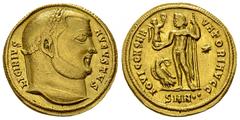 Licinius Aureus, extremly rare and pedigreed Licinius (308-324 AD). Aureus (5.15 g), Nicomedia, c. 313 AD. Obv. LICINIVS AVGVSTVS, Laureate head to right. Rev. IOVI CONSERVATORI AVGG, Jupiter standing